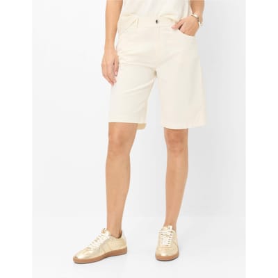 Brax Dames Bermuda  Style MAINE B OFFWHITE, crèmewit, maat 44