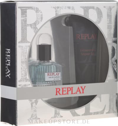 Replay Essential for Him Geschenkset 30ml EDT Spray + 100ml Douchegel