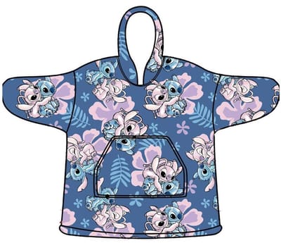 Disney Lilo & Stitch Hoodie Fleece deken, Angel - Kind (3 - 6 jaar) - Polyester