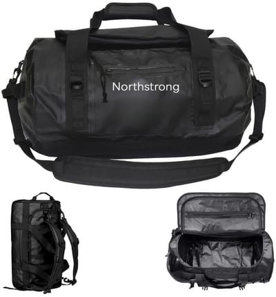 Waterdichte Tas – Drybag & Duffel Bag met Scheidingsvakken – 60L Inhoud & Stevig Materiaal – Rugtas met Verstelbare Schouderbanden – Voor Watersport, Outdoor & Reizen – Zwart – Van Northstrong