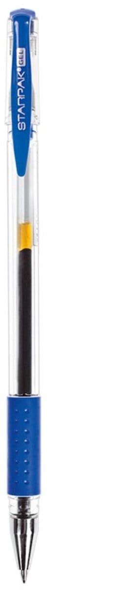 Starpak Serie - Gelpen - Blauw - Transparante Behuizing - Gumgreep