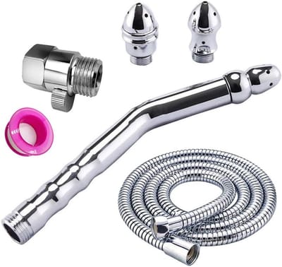 Curved Enema Bidet Handdouche met 3 Douchekoppen voor Effectieve Reiniging en Colonhydrotherapie