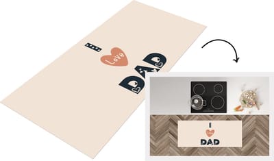 Keukenloper - Loper keuken - Vaderdag - Spreuken - Quotes - I love dad - 120x50 cm - Keukenloper vinyl