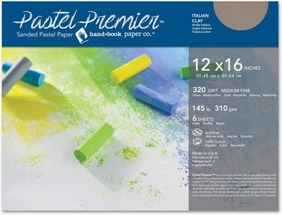 A4 Pastelpapier Medium Fijn 6 Vellen Katoen 300g - Ideaal voor Droge en Natte Media