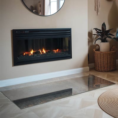 Coloray Vloerplaat Houtkachel - Plaat voor Onder Houtkachel - 140 cm x 70 cm - Open Haard Accessoires - Bruin Vloerplaat Kachel - Verwarmingsaccessoires - Plaat onder Houtkachel - Kachel Onderplaat - Vloerplaat Voor Kachel