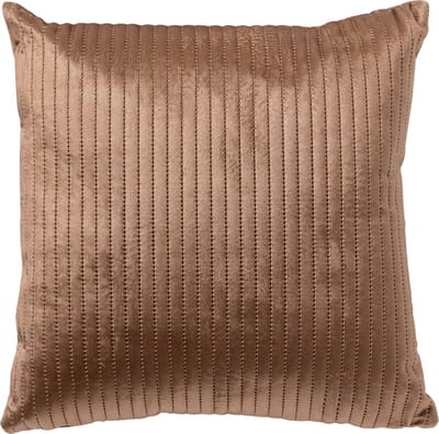 Dutch Decor DAVID - kussenhoes 40x40 cm - gestikt streepje - Tobacco Brown - bruin - met rits - zonder binnenkussen