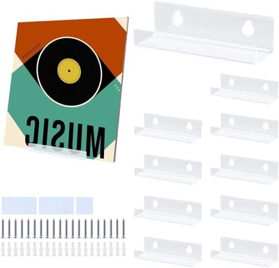 Wandplank voor Vinylplaten - 10 Stuks - Vinylhouder voor Albumcollectie - Perfect voor Thuis en Kantoor, Organiseer je LP's met Stijl