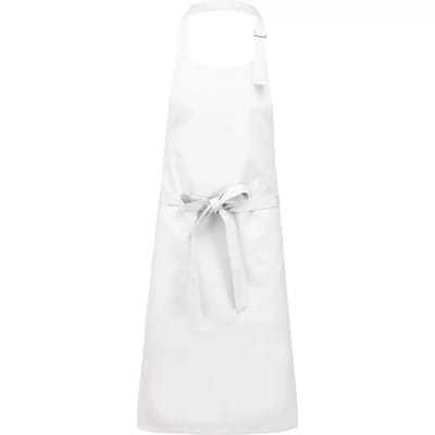 Schort/Tuniek/Werkblouse Unisex One Size Kariban White 35% Katoen, 65% Polyester