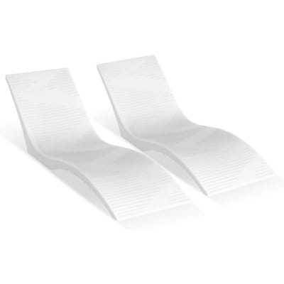 VEVOR 2-delige zwembadligstoelset met chaise longue, ligstoel voor binnen voor waterdieptes tot 12,7 cm, bevestigd aan het zwembad en drijvend op het water, geschikt voor alle soorten zwembaden