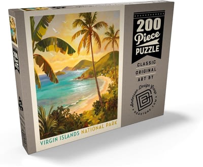 Legpuzzel Nationaal Park - Tropisch Landschap Puzzel - Ontspannend Tijdverdrijf - Gedetailleerde Illustratie - 200 Stukjes - Kleurrijk