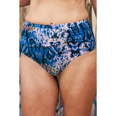 Livera Sw Bo. Brief High Waist Zanzibar Blue/pink Maat: 46 | Bikini's Outlet | Dames | Blauw