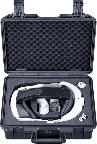 Waterdichte HardCase voor Quest 3S en Hoofdband met Batterij