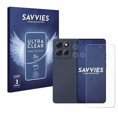 Savvies - Screenprotector voor Motorola Moto G86 Power (Voor+Camera) - Folie Beschermfolie transparant 6 Stuks