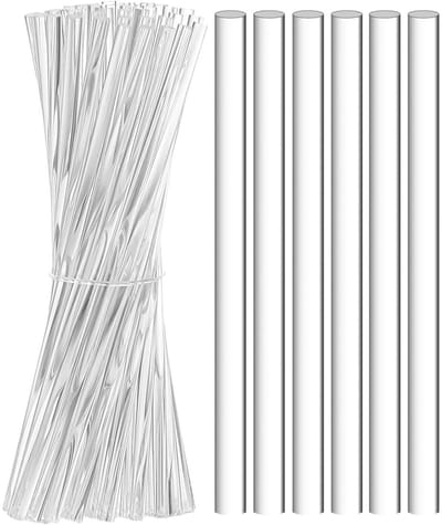 Set van 20 Heldere Acrylstokken van 10mm x 30cm voor Lolly's en Creatieve Projecten - Perfect voor Knutselen en DIY Decoraties