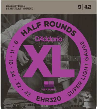 D'Addario EHR320 Half Round Snaren voor Elektrische Gitaar (9-42)