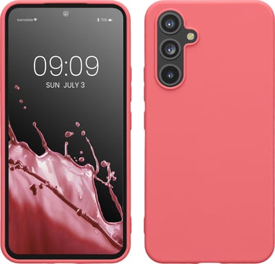 kwmobile telefoonhoesje geschikt voor Samsung Galaxy A54 5G - Hoesje voor smartphone - Back cover in neon koraal