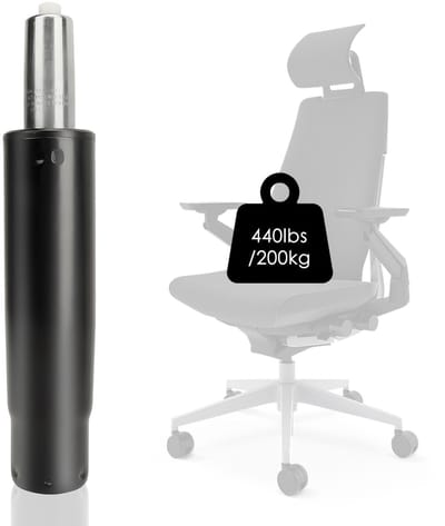 Dailygoods- Gascilinder 200 kg - Verstelbaar 350 mm/400 mm - Gasveer - Draaistoelen - Eenvoudige installatie - Zwart ijzer - Stoelvering