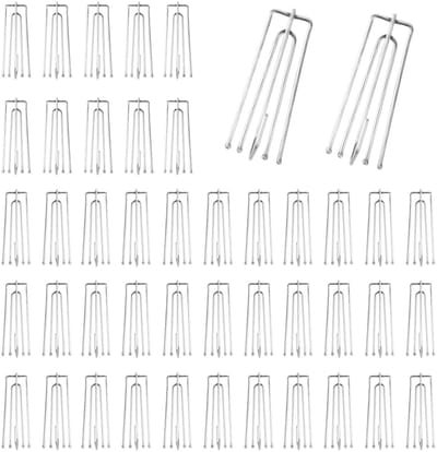 Dailygoods- Gordijnhaken Metalen - 45 Stuks - Plooihaken - Gordijnringen - Gordijn Glijders - 4 Tanden - Geschikt Voor Rails