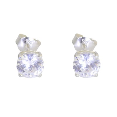 Behave – Oorbellen – 925 Sterling Zilver – Zirconia Oorknopje 7 mm - Rond