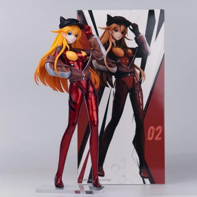 27cm Soryu Asuka Langrey Shikinami Asuka Rangure Anime PVC Actiefiguur Speelgoed Bureau Decoratie Spel Beeld Set Figuur Pop Premium Kwaliteit No Retail Box brown