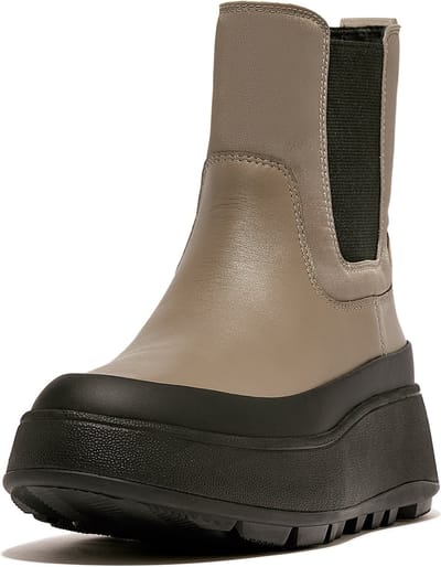 FitFlop F-Mode Waterbestendige Flatform Chelsea Laarzen GRIJS - Maat 40