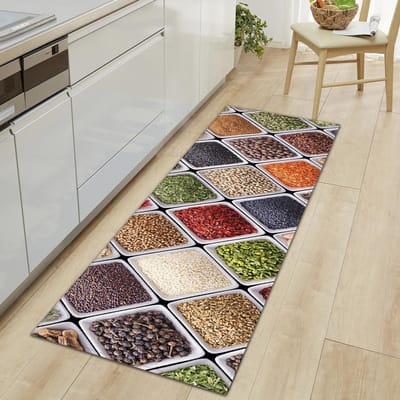 Kruiden Tapijt Keukentapijt Deurmat Kruiden Eten Woonkamer Vloerkleed Slaapkamer Tapijt voor Jongens Entree Vloermat 40x60cm