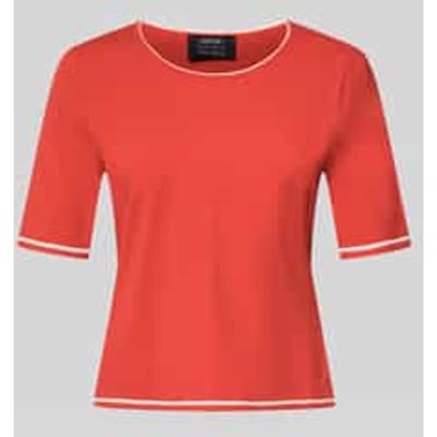 Gebreid shirt van viscosemix met ronde hals
