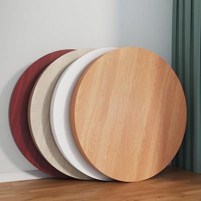 Ronde tafelblad - Aanrechtblad vervanging - Keuken en eetkamer - Afgeronde randen - 50 cm - Wit