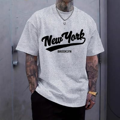 T-shirt Korte mouw New York Letterprint Zomer Nieuwe Herenkleding 5XL