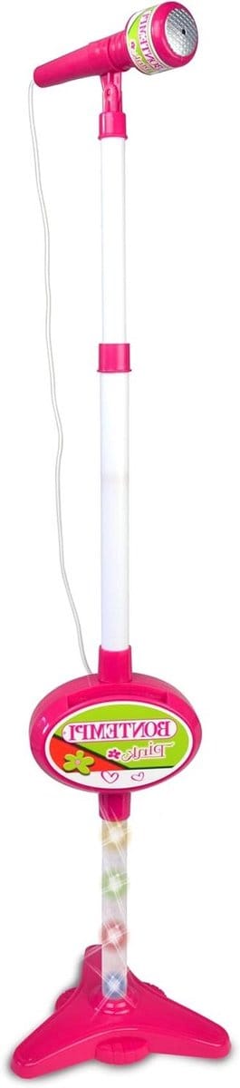 Podiummicrofoon - Karaoke microfoon - Optredens - Met MP3-verbinding - 40x19x6 cm - Roze