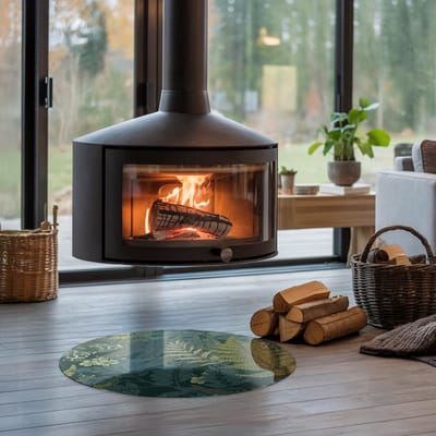 Coloray Vloerplaat Houtkachel - Plaat voor Onder Houtkachel - 60 cm x 60 cm - Open Haard Accessoires - Groente Vloerplaat Kachel - Vloerplaat Voor Kachel - Plaat onder Houtkachel - Kachel Onderplaat - Plaat Kachel