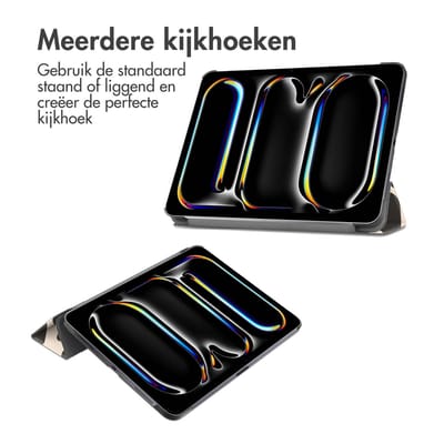 imoshion Tablet Hoes - Geschikt voor Apple iPad Pro 13 (2025) M5 / Pro 13 (2024) M4 - Design Trifold Bookcase