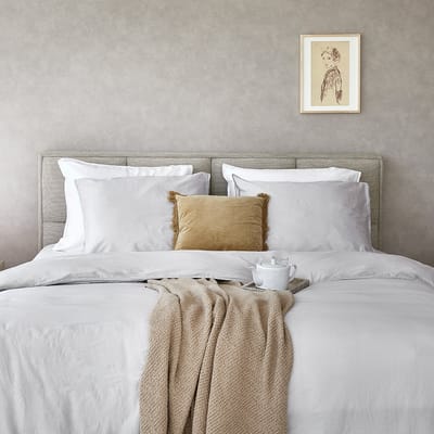 Dreamers Den gewassen Katoensatijn 300 TC Light Grey - 140x200/220cm (260cm lengte)