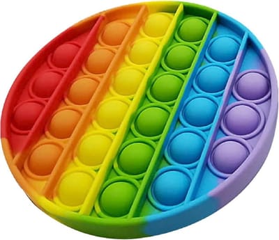 Premium Kwaliteit Pop-It Fidget | Anti Stress Speelgoed | Tik-Tok Fidget | Cirkel Regenboog - Cadeau