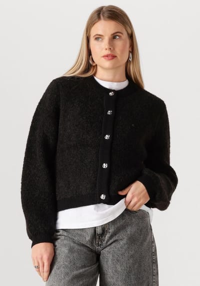 MSCH Copenhagen Mschnerida Knit Jacket Truien & vesten Dames - Sweater - Hoodie - Vest- Zwart - Maat M/L