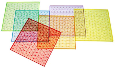 Transparant Geometrisch Bord - 6st.