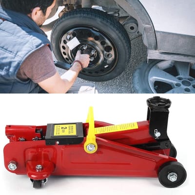 Vintag Hydraulische Auto Krik - tot 2000 KG - 2 Ton - Inclusief Koffer - PVC - Max hef hoogste 30,5 cm