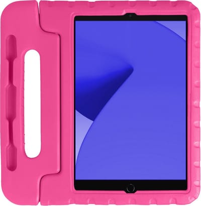 Hoes - Geschikt voor Apple iPad 7/8 (2019/2020) - 10.2 inch - 7e/8e Generatie - Kinderhoes Shockproof Bumper - Kidsproof Case - Tablet Hoesje - Kinder Hoesje Cover - Roze