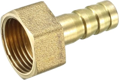 8mm Spines x 3/8 PT Vrouwelijke Draad Messing Slang Schroefverbinding - 1 Stuk Adapter voor Slangverbinding, Duurzaam en Corrosiebestendig