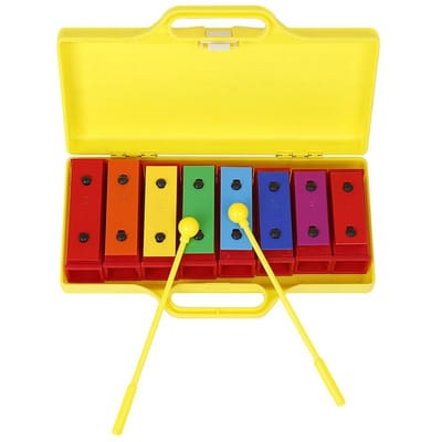 Xylophone Coloré 8 Notes Montessori Jouet Éducation Précoce Instrument de Musique Apprentissage Percussion Jouets Musicaux Pour Enfants red