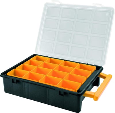 Artplast Valentino Organizer Met 16 Verwijderbare Dozen 24.2x18.8x6 Cm Goud