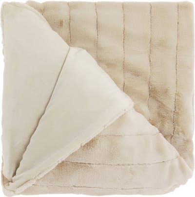 Unique Living Plaid Norah - Polyester - Creme/Wit - 150 x 200 x 0 cm (BxHxD)