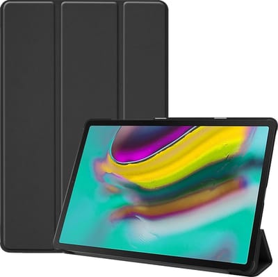 Hoesje - Geschikt voor Samsung Galaxy Tab S5e - Dun & Stevig - Hardcover Book Case - Trifold Bookcase Hoes - Hard Cover - Tablethoes - Zwart