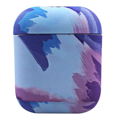 Aquarel AirPods Case kleurrijke hardcase voor AirPods 2 / AirPods 1 - blauw