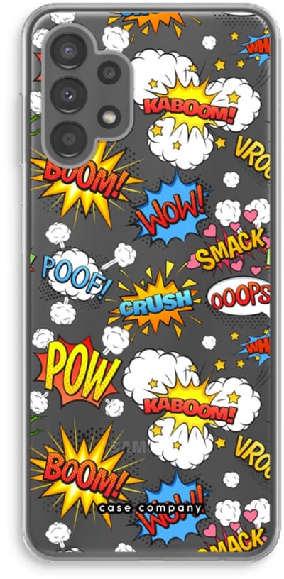 Case Company® - Hoesje geschikt voor Samsung Galaxy A13 4G hoesje - Pow Smack - Soft Cover Telefoonhoesje - Bescherming aan alle Kanten en Schermrand