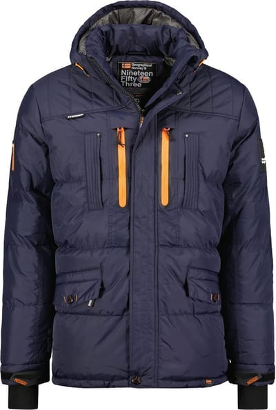Warme Winterjas Basilboli Met Capuchon Blauw Geographical - S