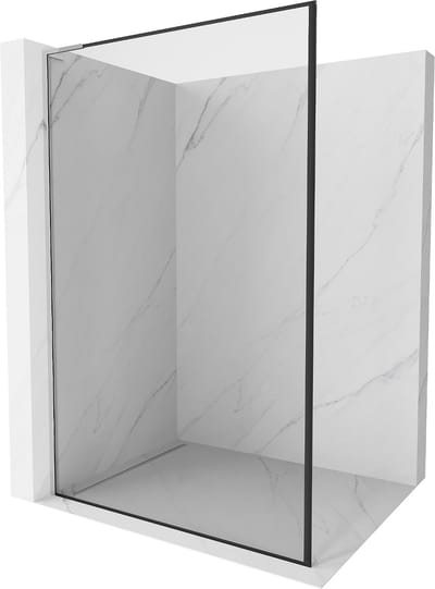 Mexen Kioto L douchewand Walk-in 50 x 200 , zwart frame, chroom - 800-050-103-01-70