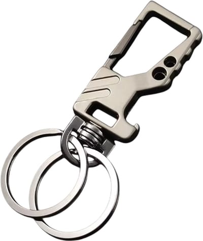 Heavy Duty Sleutelhanger met Flesopener – Metalen Karabijnhaak Auto Sleutelhanger, Bieropener Sleutelhouder, Keychain, Sleutelring, Outdoor Sleutelhanger voor Mannen en Vrouwen