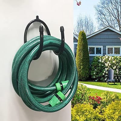 Wandmontage Tuinslanghouder voor 150 voet 5/8 inch Slang - Sterke Metalen Slangbeugel voor Multifunctioneel Gebruik