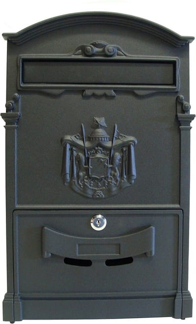 Aluminium Verlichting Postvak - 10 Inch x 3.5 Inch x 16 Inch, Inclusief 2 Sleutels